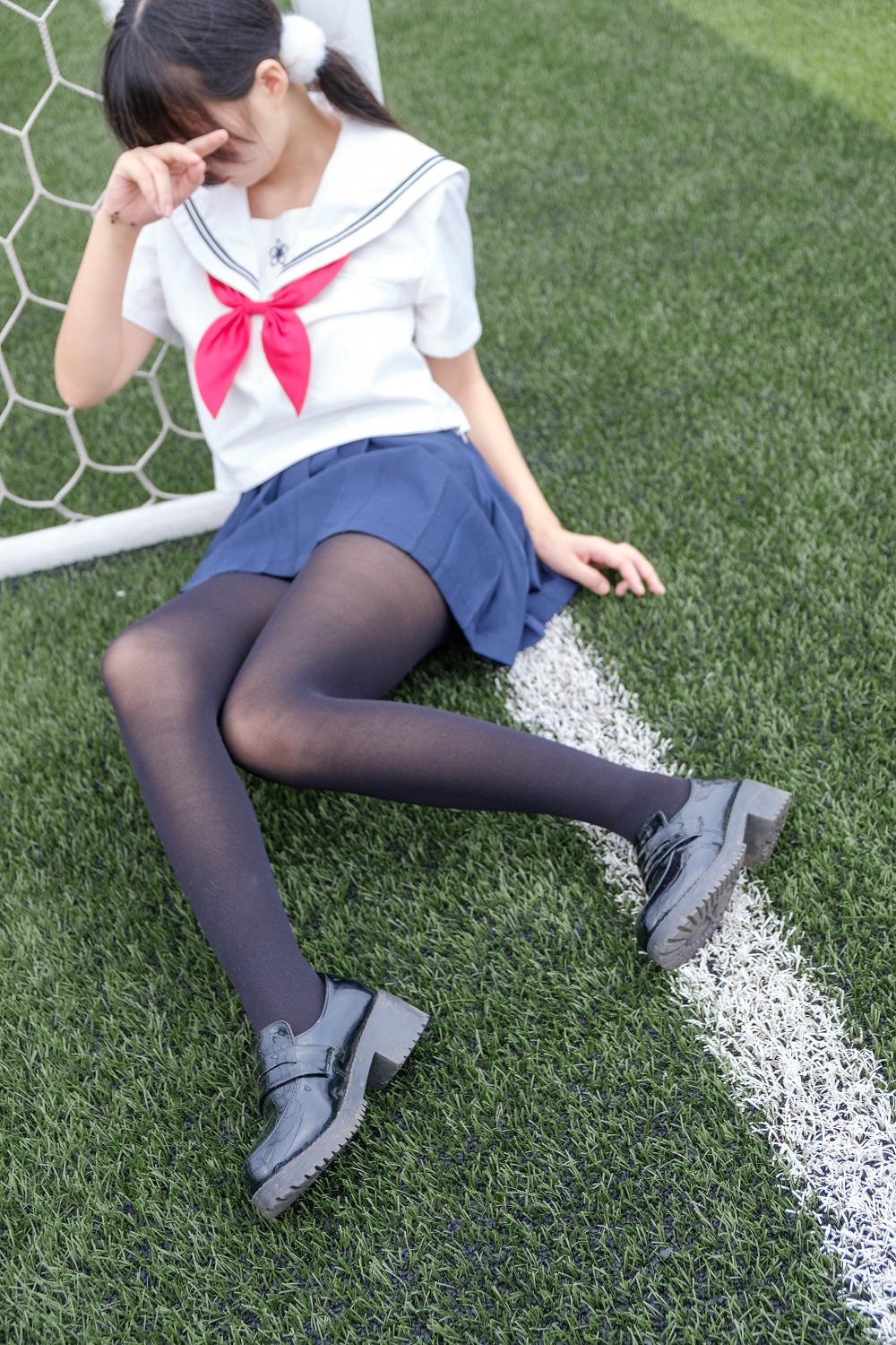 喵写真 Vol.009-足球场黑丝JK制服[75P] 喵写真 预览1图