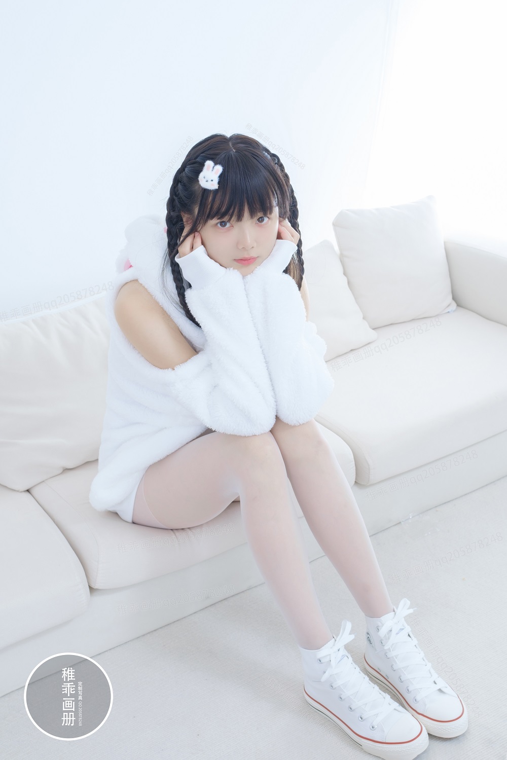 稚乖画册-赤西夜夜-晴空10-白丝双马尾[80P+1V] 稚乖画册 预览1图